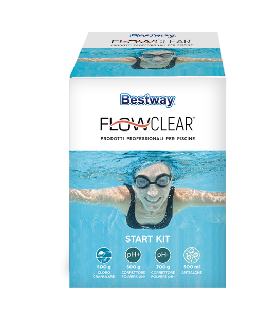 Kit per trattamento chimico per acqua piscina