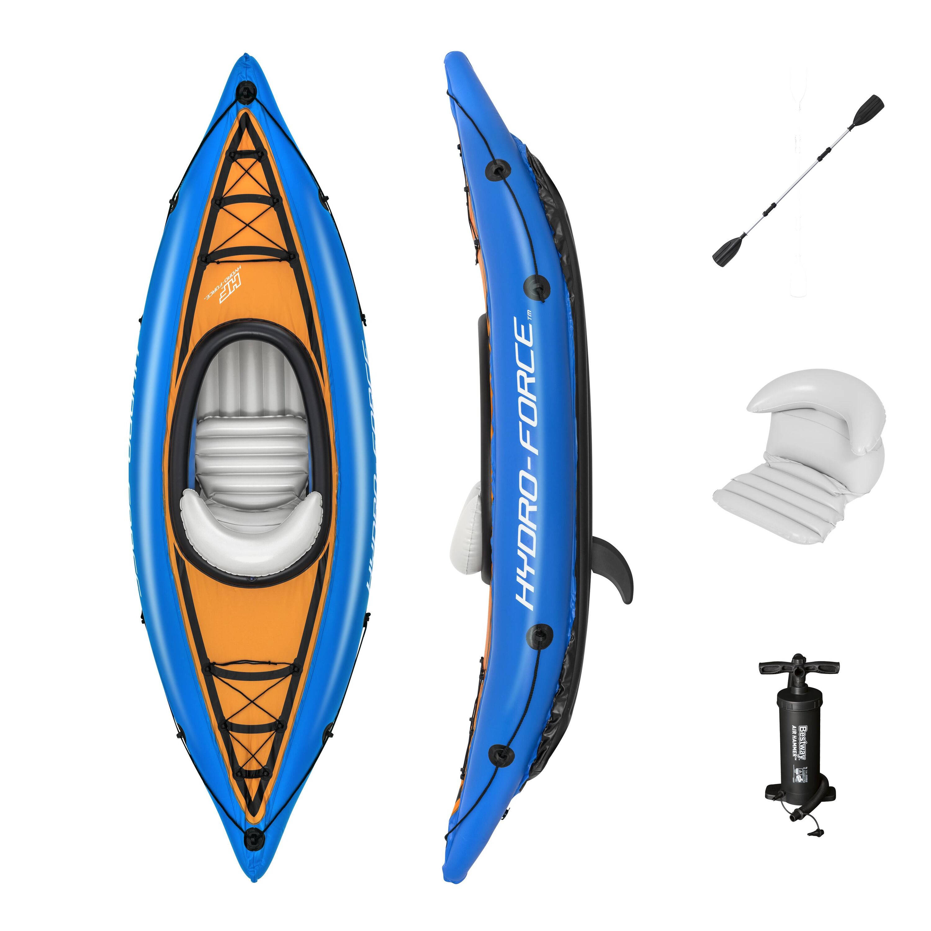 Kayak gonfiabile Cove Champion, 1 posto da 275x81 cm