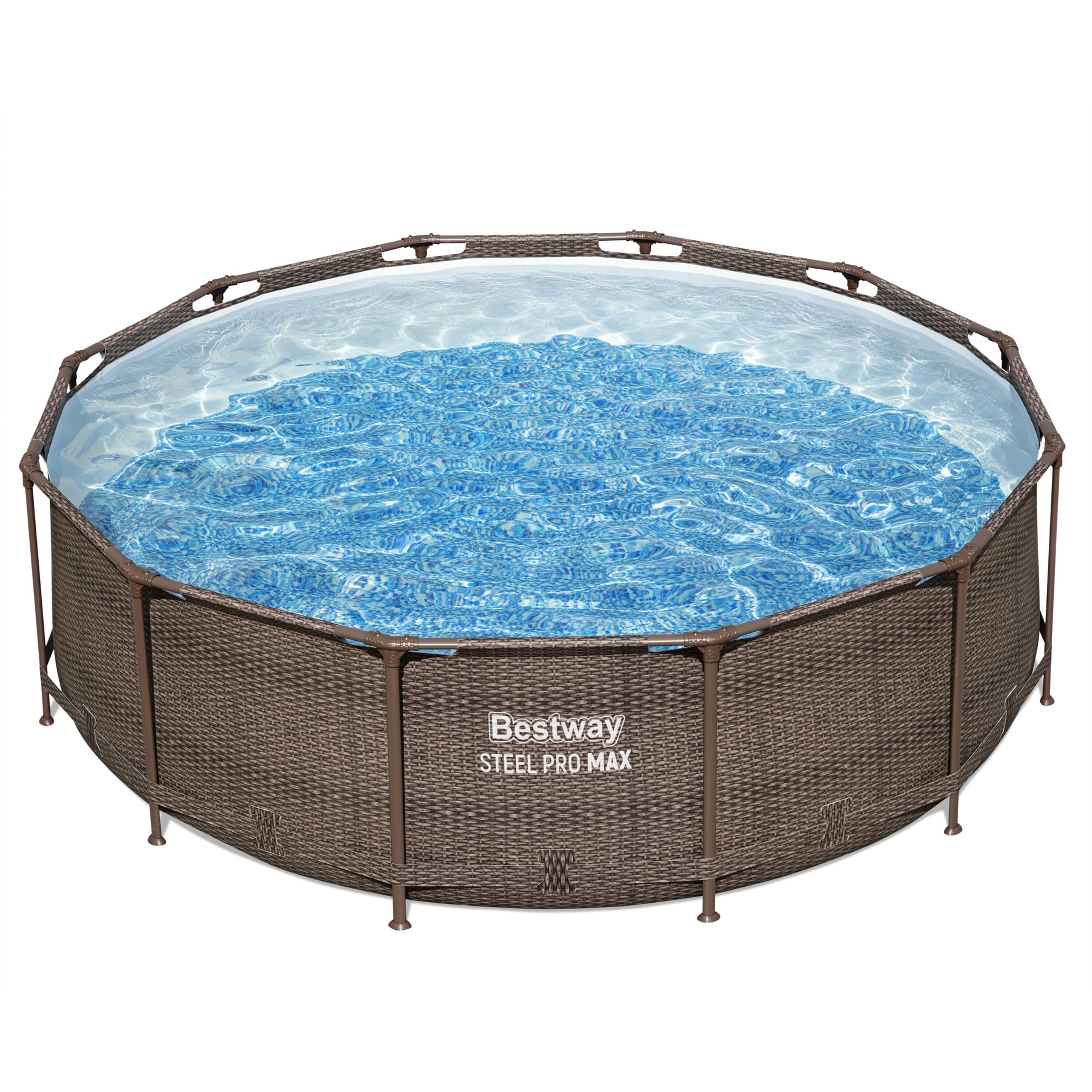 Piscina solo struttura effetto rattan - 366x100 cm