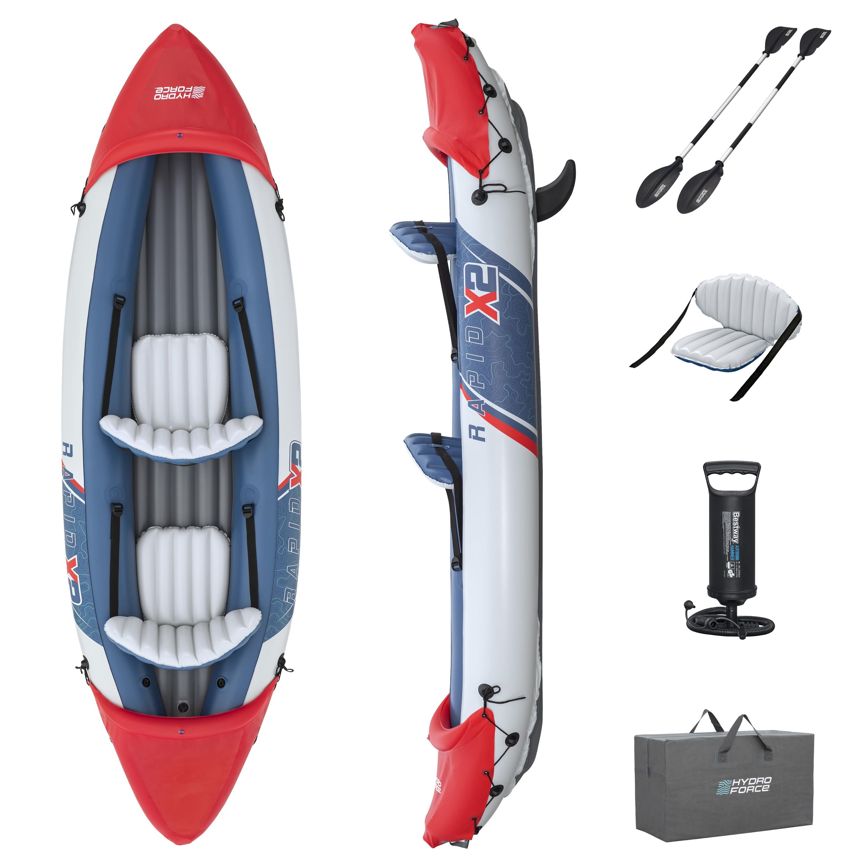 Kayak gonfiabile Lite-Rapid da 321x88 cm, 2 posti