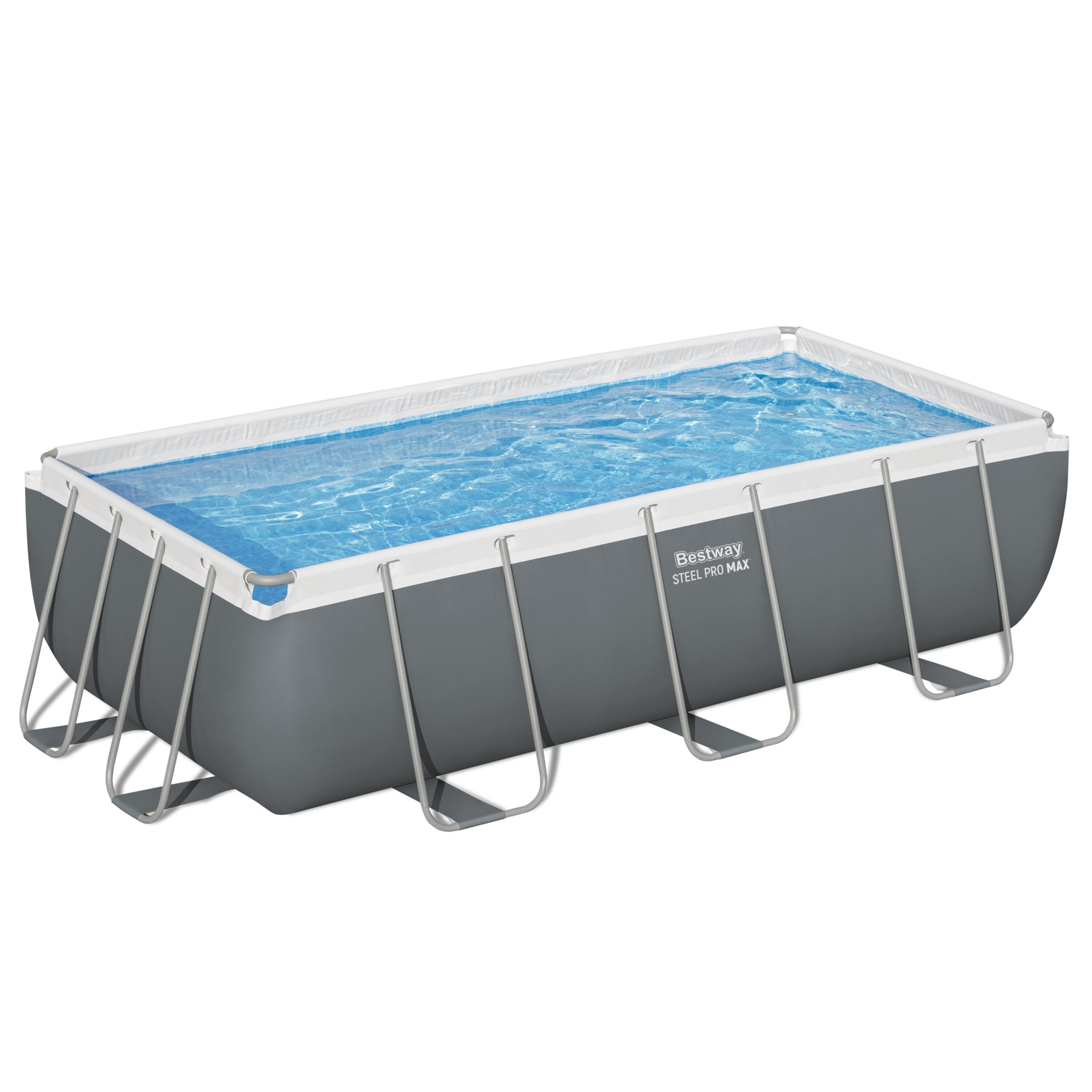 Piscina solo struttura grigio scuro - 404x201x100 cm