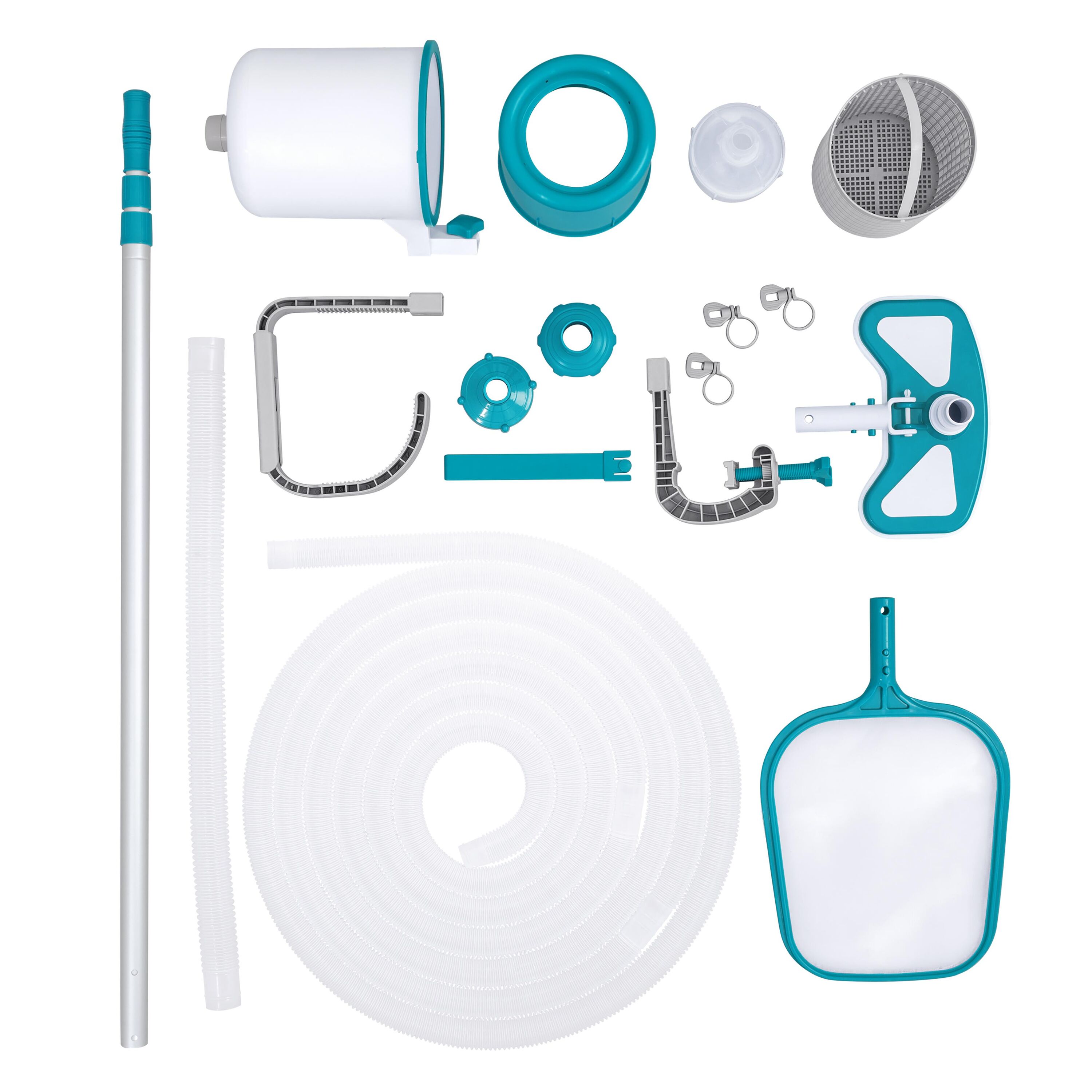 Kit per pulizia piscina AquaClean Deluxe - con skimmer e aspiratore