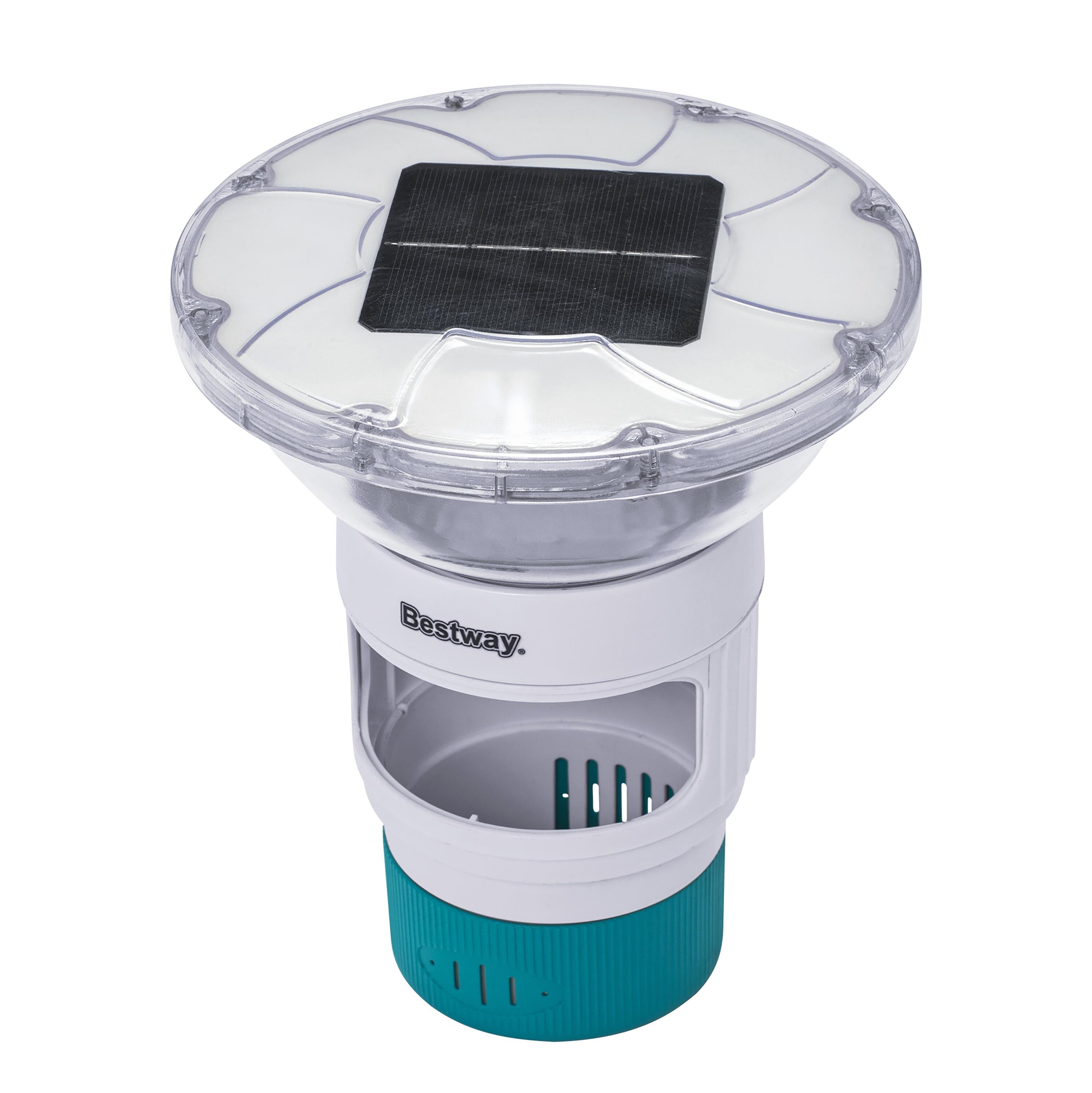 Dosatore per cloro con LED SolarGlow, 4 colori