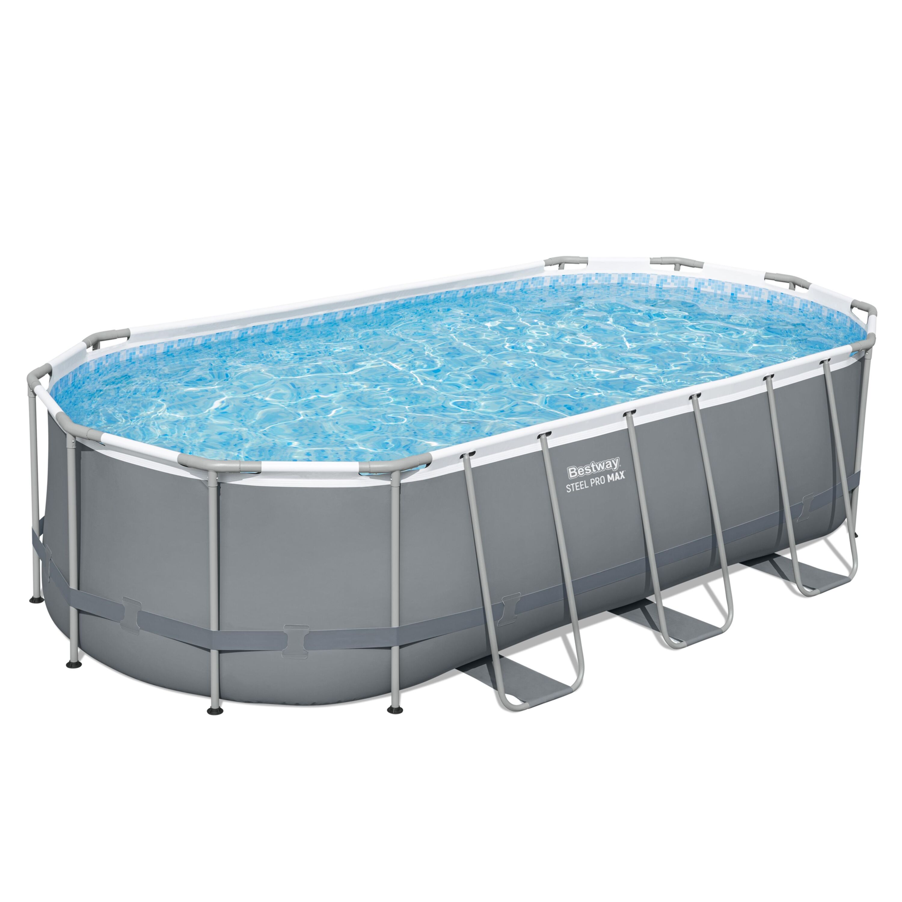 Piscina solo struttura da 549x274x122 cm grigio scuro