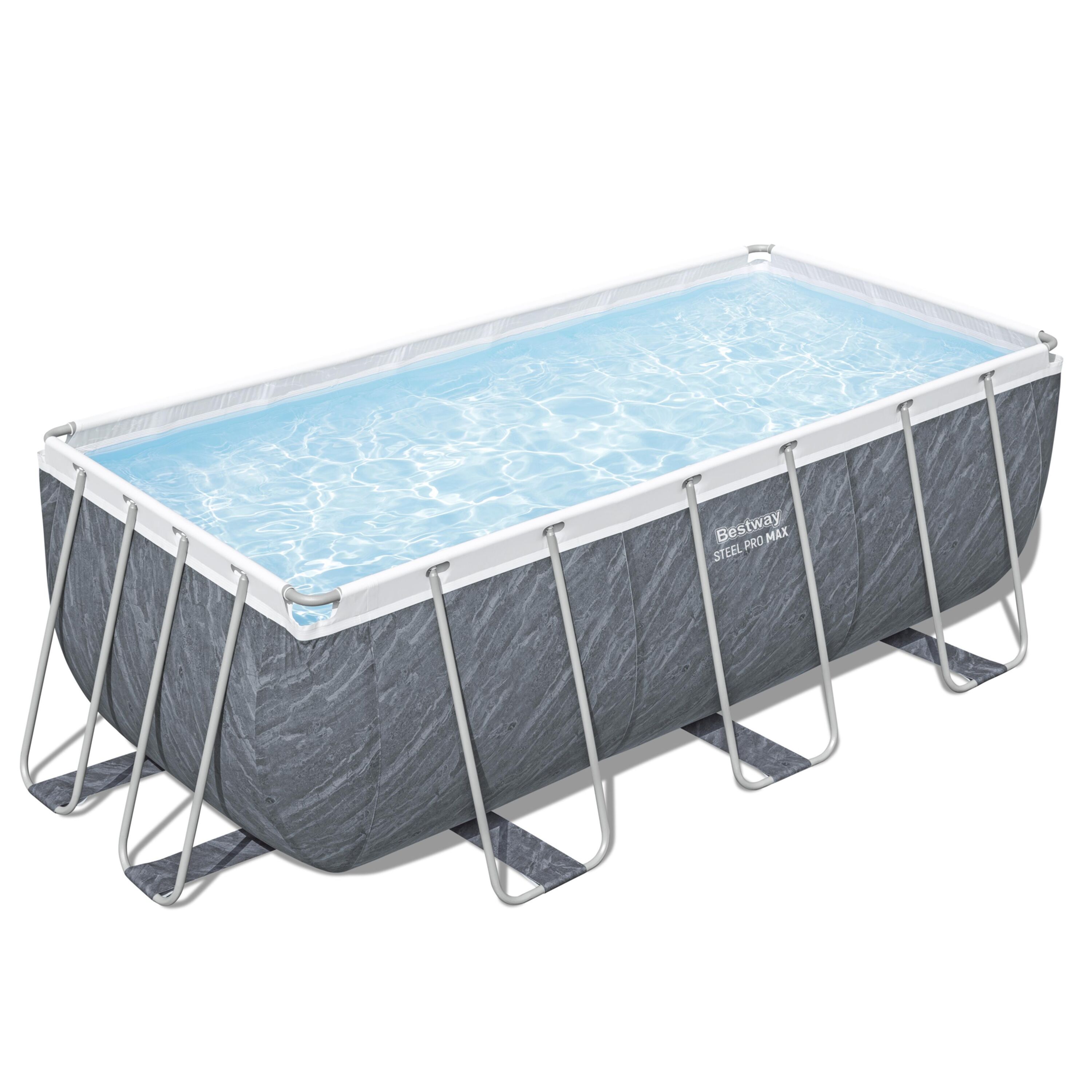 Piscina solo struttura - 412x201x122 cm effetto marmo